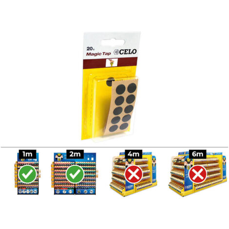 Caja 10 Blisters 20 Unid. Tapon Adhesivo Din/Ref Mtap Ø13Mm color negro Celo