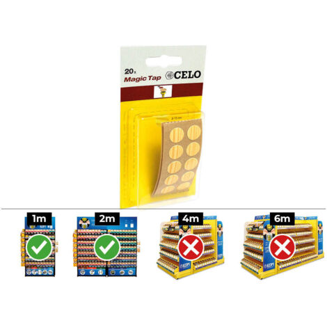 Caja 10 blisters 20 unid. tapon adhesivo din/ref mtap ø13mm color pino celo