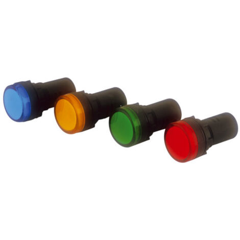 Caja 10 Pilotos alto brillo con LED multichip de 230 V Electro Dh 12.760/230, color ambar, 8430552101900