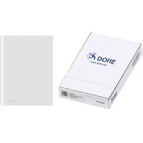 CAJA 100 FUNDAS MULTITALADRO BASIC A4 235X305 DOHE 90491
