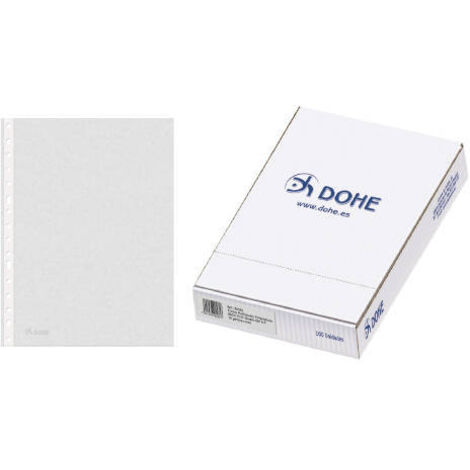 CAJA 100 FUNDAS MULTITALADRO BASIC PLUS A4 235X305 DOHE 90581