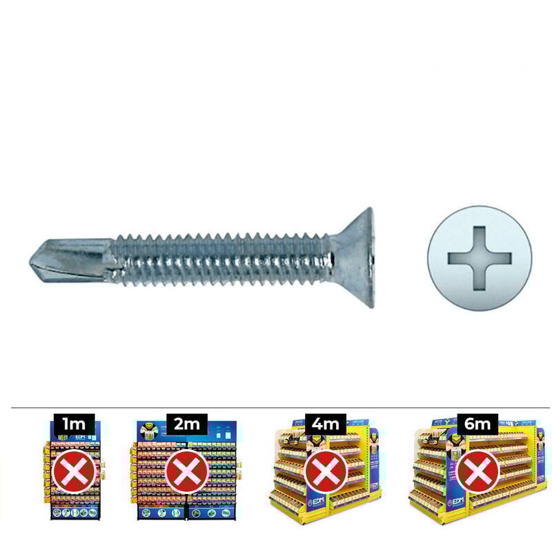 

Caja 1000 uni punta broca metrico pvc din/ref pv55 4x25 zincado - Celo