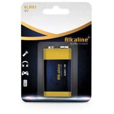 Caja 12 blisters de 1 ud de pilas alkalinas 9V GSC