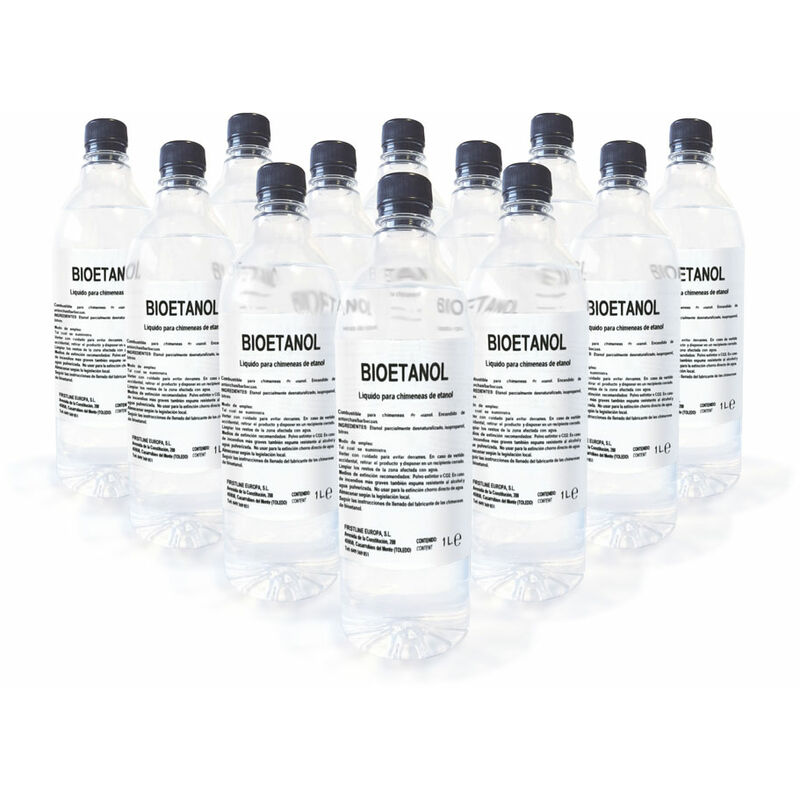 

Firstlineeuropa - Bioetanol, combustible de origen natural, aroma neutro, caja 6 Botellas de 1L