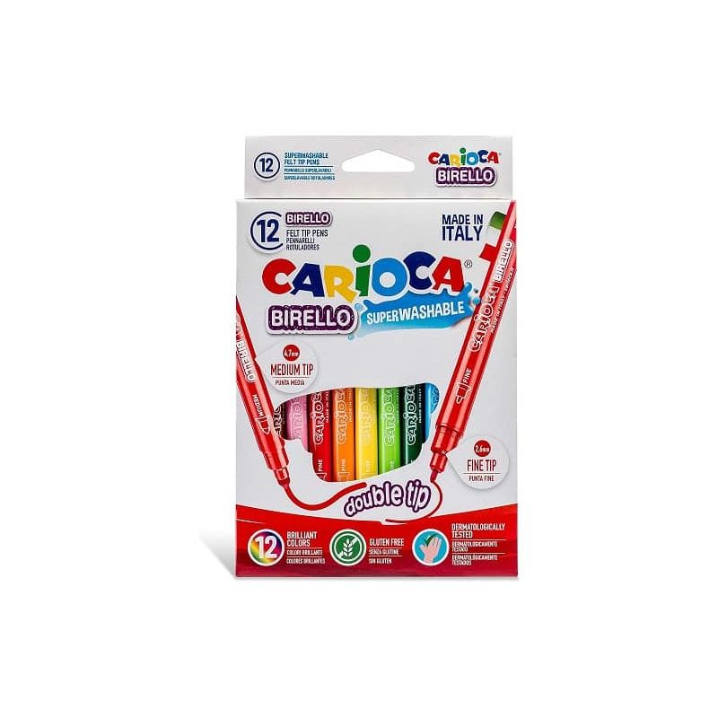 

Caja 12 rotuladores de Colores superlavables doble punta Multicolor