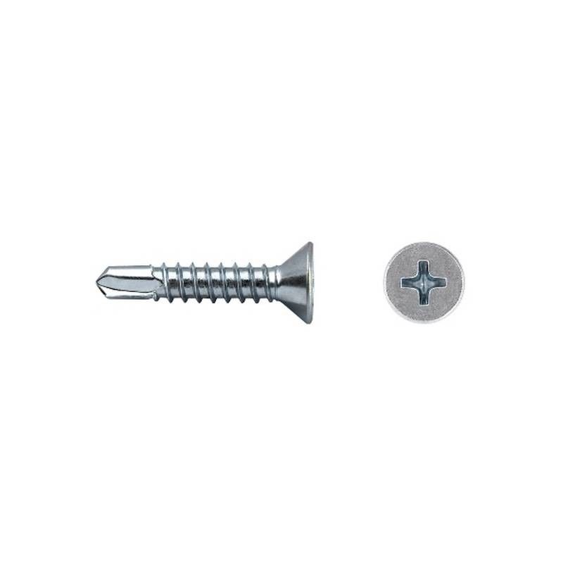 

948327504P Tornillo punta broca cabeza avellanada impronta PHILIPS DIN 7504P 4,8x32 mm cincado (Envase 250 ud) - Celo