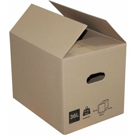 Caja Carton Mudanza Asa Troquelada 40x30x30 80020 con Ofertas en