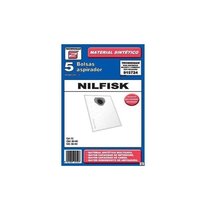 

Bolsa Aspirador Papel Nilfisk Thogar 5 Pz 915724