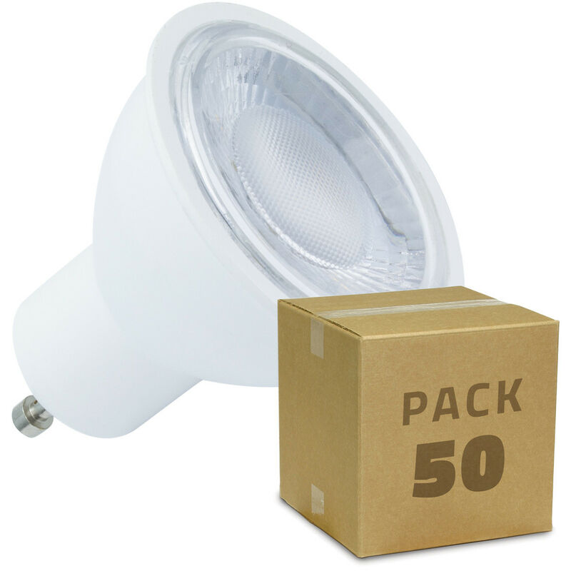 

Caja de 50 Bombillas LED GU10 S11 Regulable 60º 7W Blanco Frío