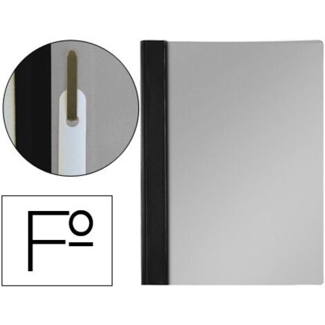 CAJA 50 DOSIERS FASTENER PVC FORMATO FOLIO COLOR NEGRO ESSELTE 13209