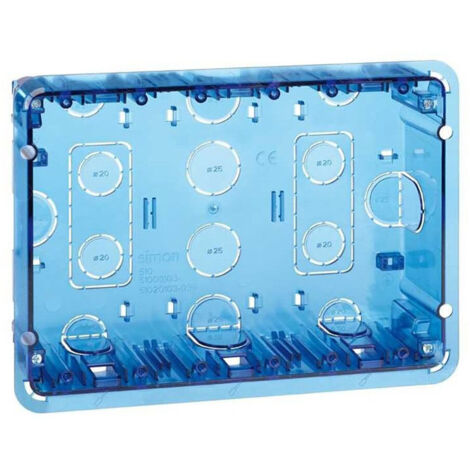 Caja 500 cima pared empotrar 3 elementos dobles