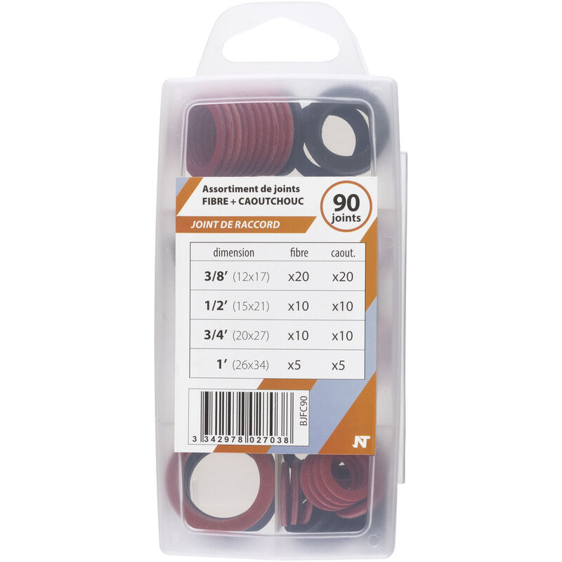 

Caja 90 juntas int fibra y goma G3/8'/G1/2'/G3/4'/G1'