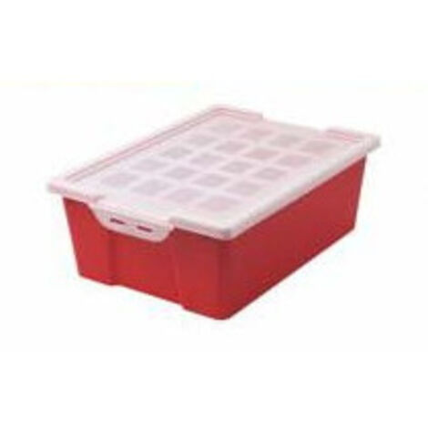 Caja apilable para almacenaje con tapa