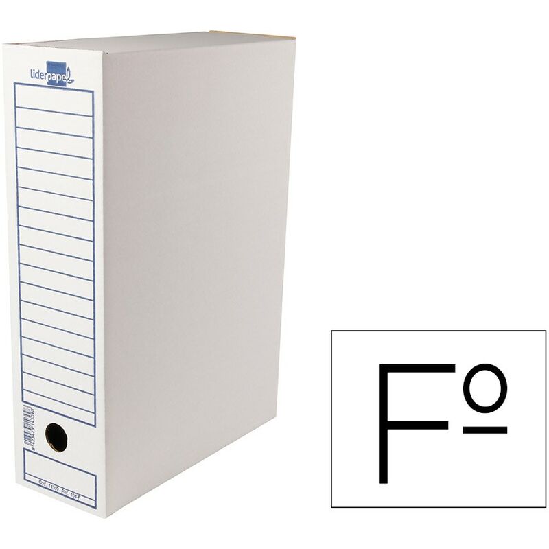 

Caja archivo definitivo carton folio 365x251x100 mm 340 g/m2 (pack de 10 uds.) - Liderpapel