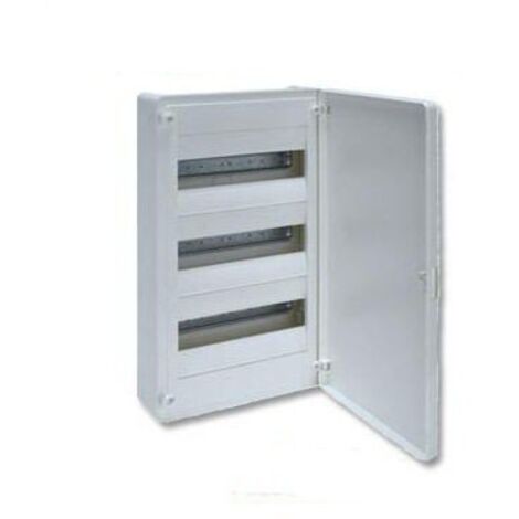 Caja automáticos superficie Hager, 3 filas, 36M ,VS312PE con puerta