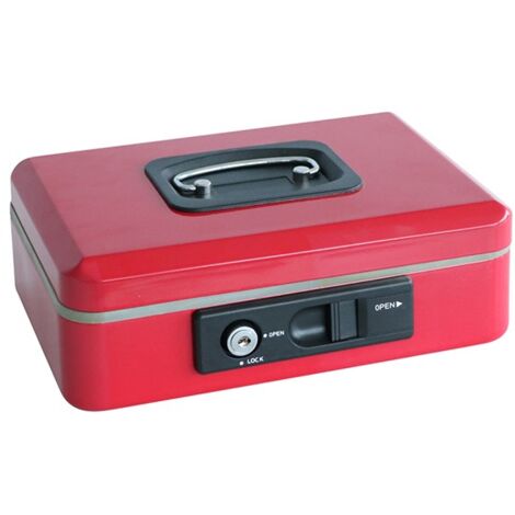 CAJA CAUDALES MODULAR ROJA - 25X18X9CM