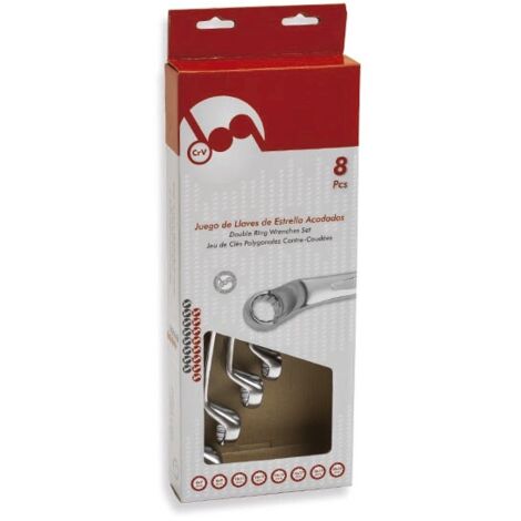 Caja con 8 llaves estrella acodada, 75º  DOGHER 453-018
