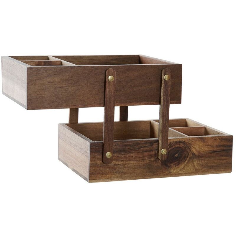 

Caja con compartimentos DKD Home Decor Acacia (25.5 x 45.7 x 16 cm)