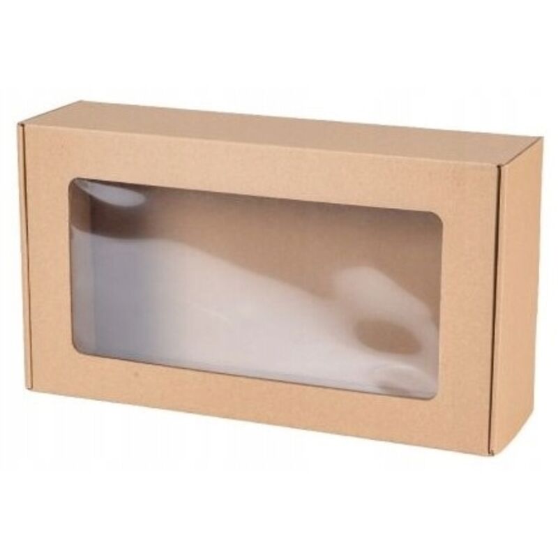 CAJA CON VENTANA CARTÓN DECORATIVO 35x20x10 EMBALAJE DE REGALO