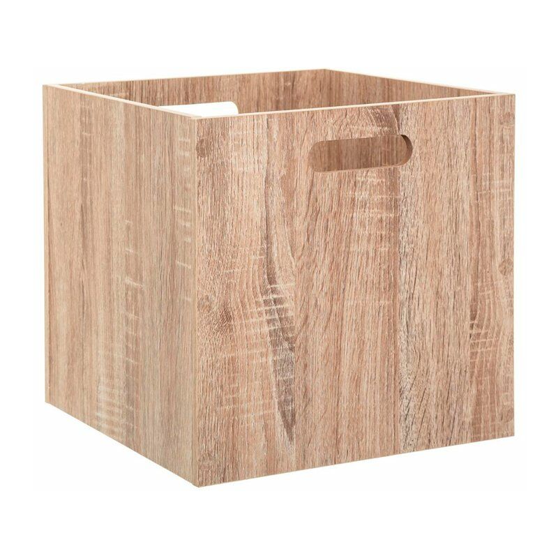 

Caja de almacenamiento de madera natural 31x31x31cm