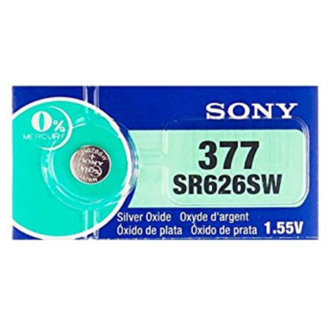 Caja de 10 pilas de botón SR626SW de 1,55V sin mercurio