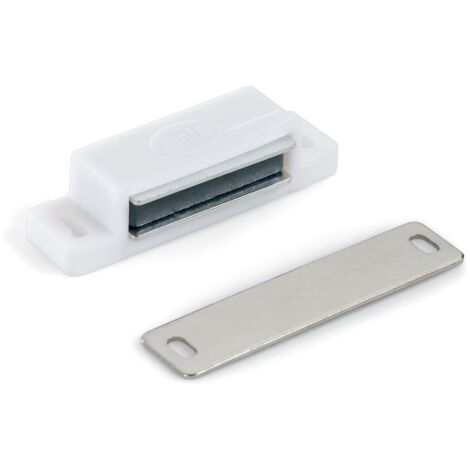 Caja de: 10 Uds. Cierre Iman Rectangular Mediano Blanco-R.Noel