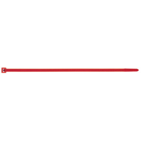 Caja de 100 - Abrazadera de sujeción - Color Rojo - Nylon 3,6 x 200 mm
