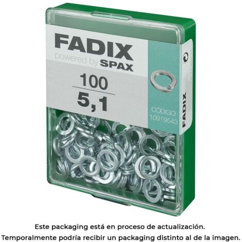 Caja de 100 unidades de arandela de presión 5,1mm Fadix