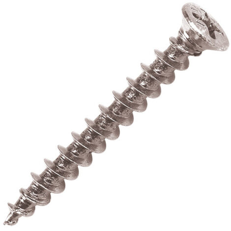 Caja de 1000 tornillos con cabeza avellanada de 120° en acero inoxidable A2 para carpintería PVCPS Ø4,2x22mm