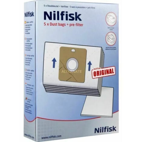 Caja de 5 bolsas para aspiradora NILFISK BRAVO