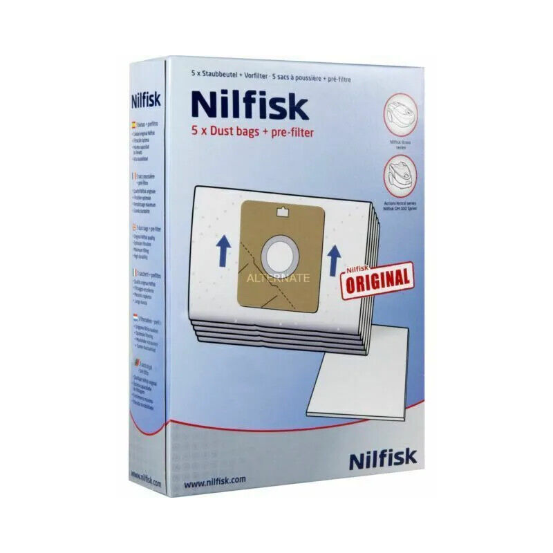 

Caja de 5 bolsas para aspiradora BRAVO - Nilfisk