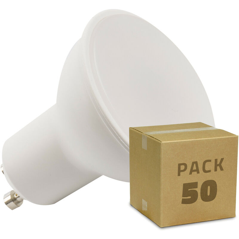 

Caja de 50 Bombillas LED GU10 S11 Regulable 120º 5W Blanco Cálido