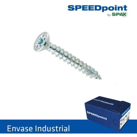Caja de: 500 Uds. Torn SpeedPoint Cabeza Plana Zincado Z2 3,5x30
