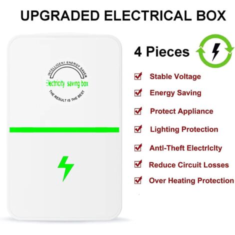 Caja de ahorro de electricidad, dispositivo de ahorro de factor de potencia, ahorrador de electricidad doméstico, adaptador de 90 V-250 V para oficina y fábrica