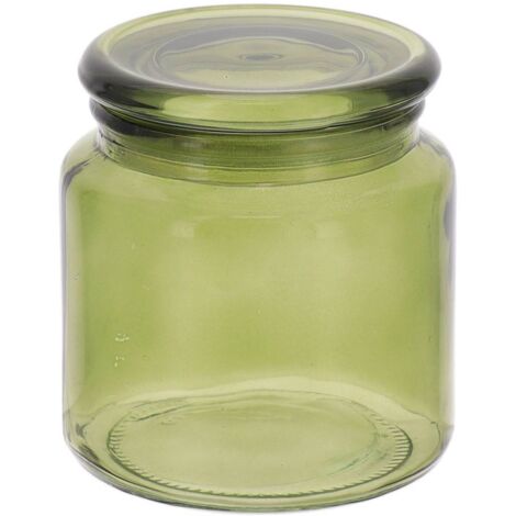 Caja de algodón de cristal de 500 ml - verde oliva - Tendance