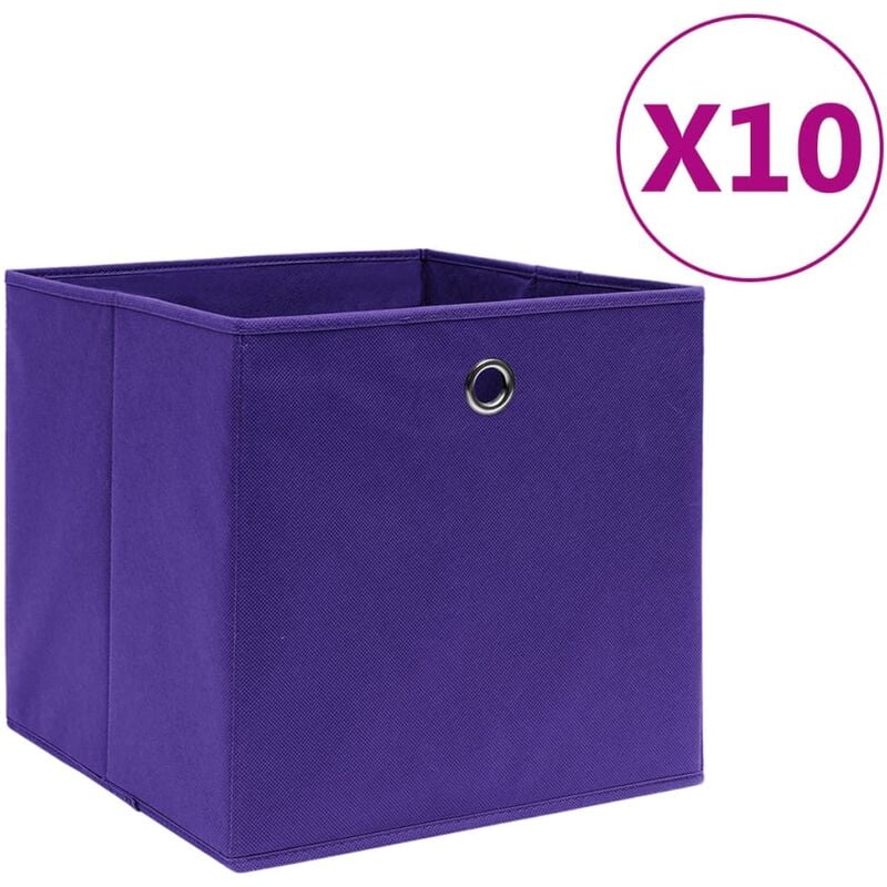 

Caja de almacenaje 10 uds textil no tejida 28x28x28cm morado
