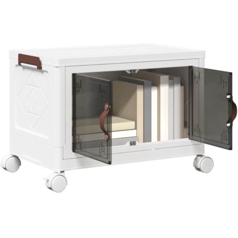 Caja de almacenaje apilable con ruedas 28 l 48,5x29,5x33 cm vidaXL