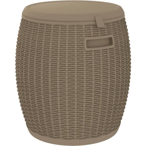 Caja de almacenaje de jardín 4 en 1 polipropileno marrón claro vidaXL
