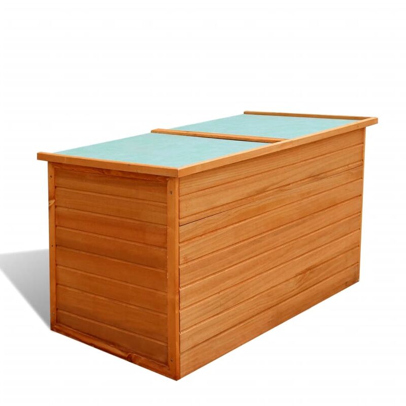 

Caja de almacenaje de jardín de madera 126x72x72 cm