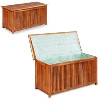 Caja de almacenaje de jardín madera maciza acacia 117x50x58 cm