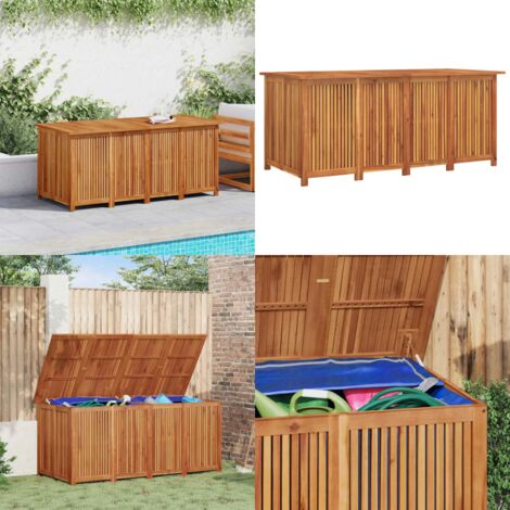 Caja de almacenaje de jardín madera maciza acacia 175x80x75 cm - Caja de madera - Acacia
