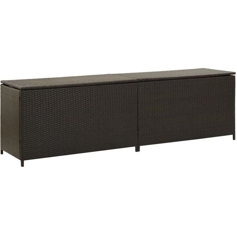 

Caja de almacenaje de jardin ratan sintetico marron 200x50x60cm