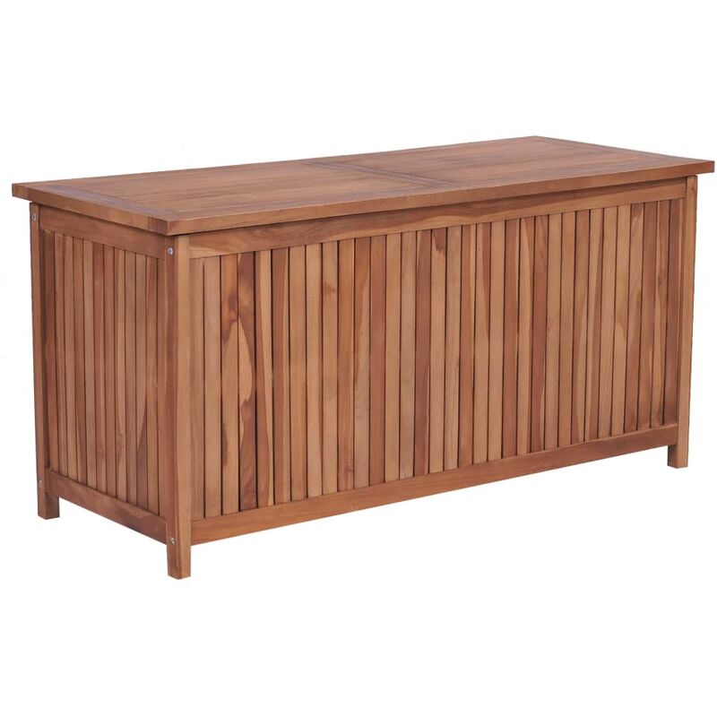 

Caja de almacenaje de jardín 120x50x58 cm madera maciza de teca - Marrón