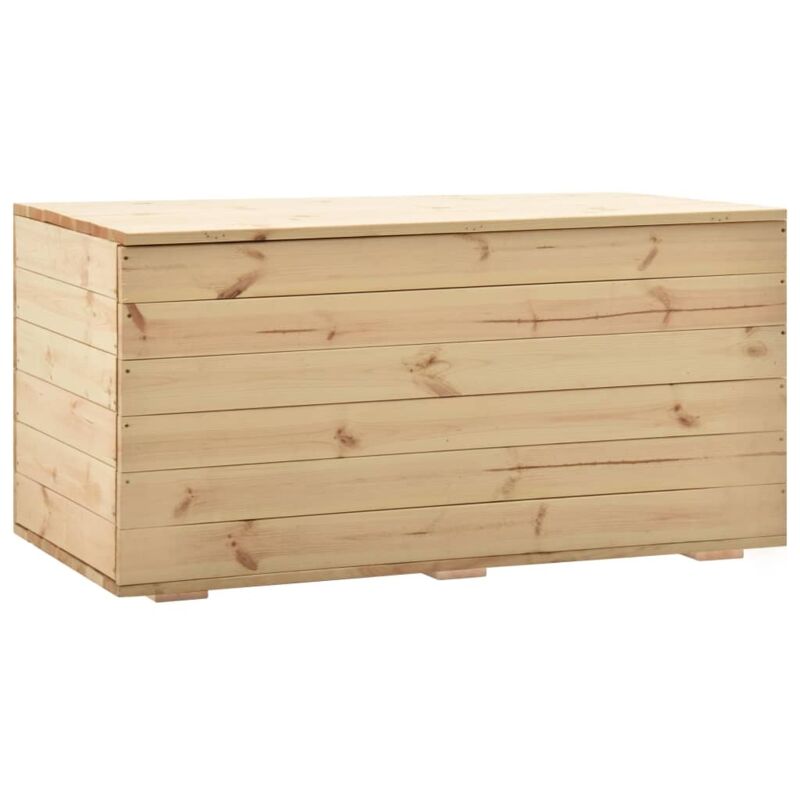 

vidaXL Caja de almacenaje de madera maciza de pino 120x63x50,7 cm - Marrón