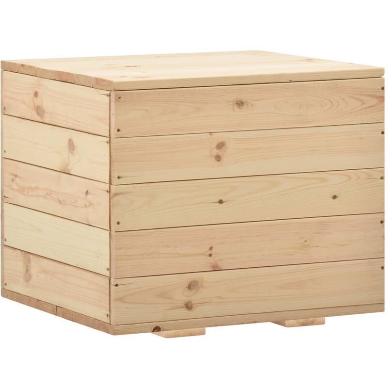 

Caja de almacenaje de madera maciza de pino 60x54x50,7 cm - Marrón - Vidaxl