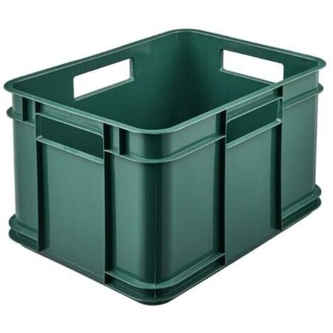 Caja de almacenaje apilable color verde