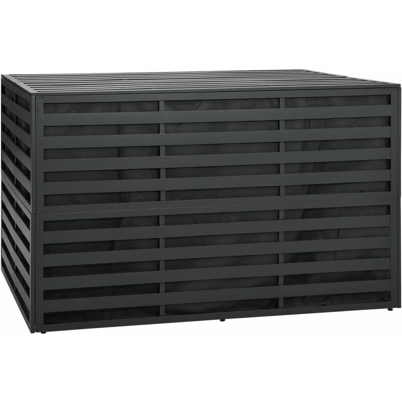 

Caja de almacenaje jardín ratán PE antracita 150x100x100 cm
