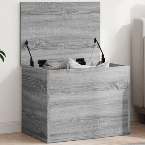 Caja de almacenaje madera de ingeniería gris  60x42x46 cm