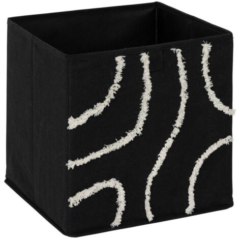 Caja de almacenaje mix n modul 31x31cm bali relief negro - 5five