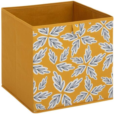 Caja de almacenaje mix n modul con motivo de folia amarilla 31x31cm - 5five